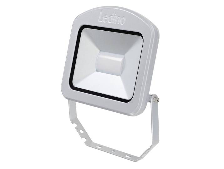 Ledino LED-Außenstrahler Charlottenburg silber 30W 3.000K, alu / grau / zink, Aluminium, Modern