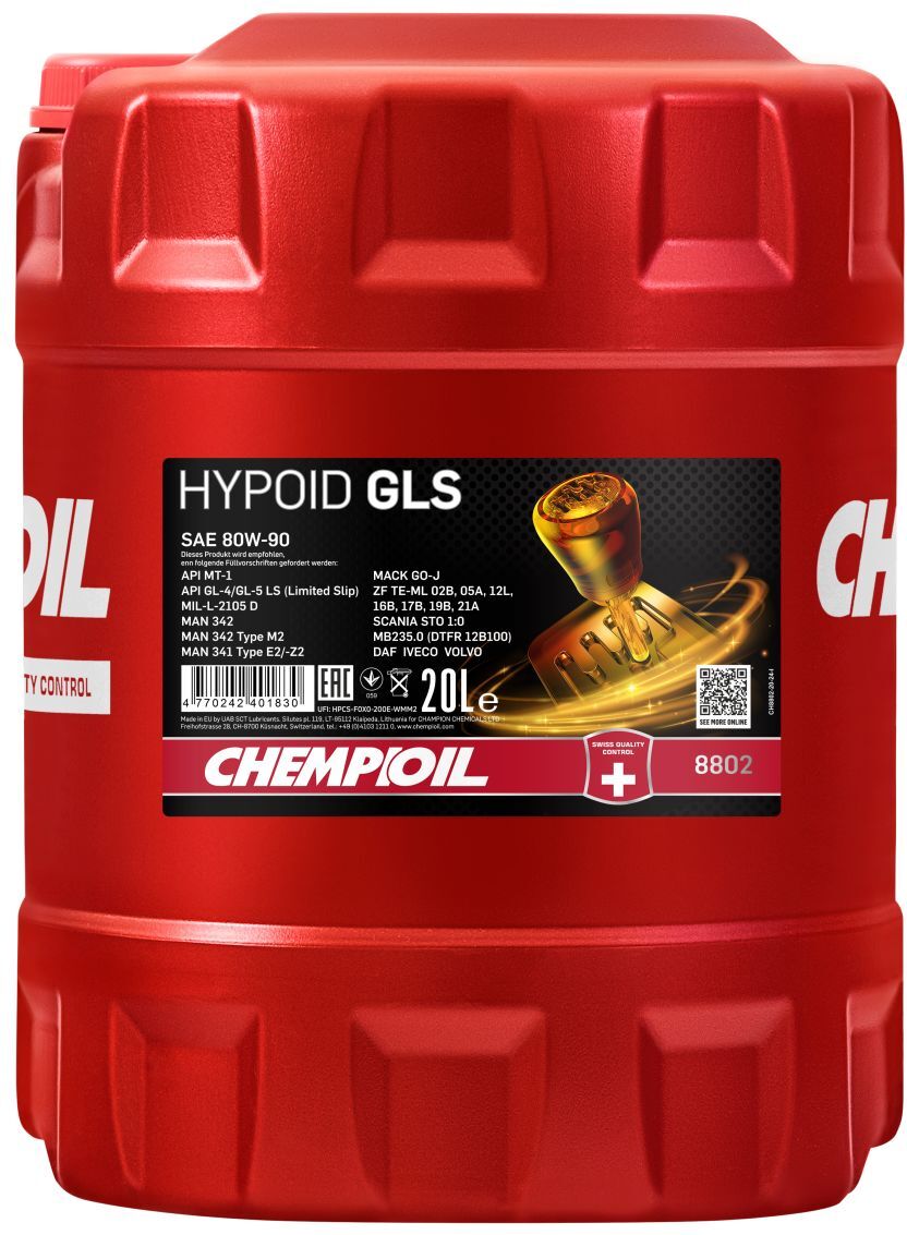 Getriebeöl CHEMPIOIL Hypoid GLS 80W90 20L