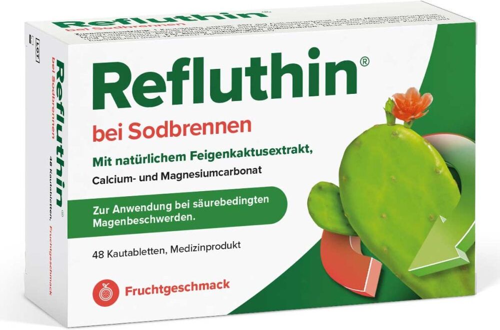 Refluthin Bei Sodbrennen Kautabletten Frucht 48stk