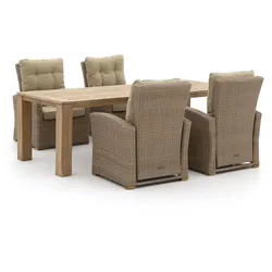 Intenso Mazzano/ROUGH-X 240 cm Lounge Gartenmöbel-Set 5-teilig verstellbar