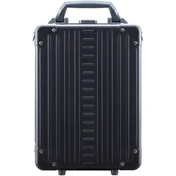 Aleon Aluminum Vertical Aktenkoffer 25 cm Laptopfach, Koffer, Schwarz