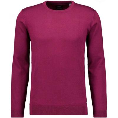 Rundhalspullover RAGMAN, Herren, Gr. 60, pink (portwein, 696), Strick, 100% Wolle, ohne Ausschnitt, Pullover Rundhalspullover