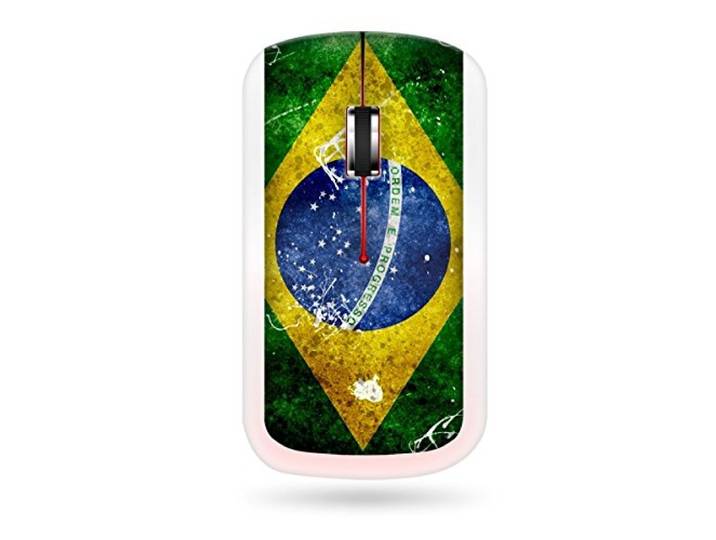 Advance Brazil optische draadloze muis Braziliaanse vlag