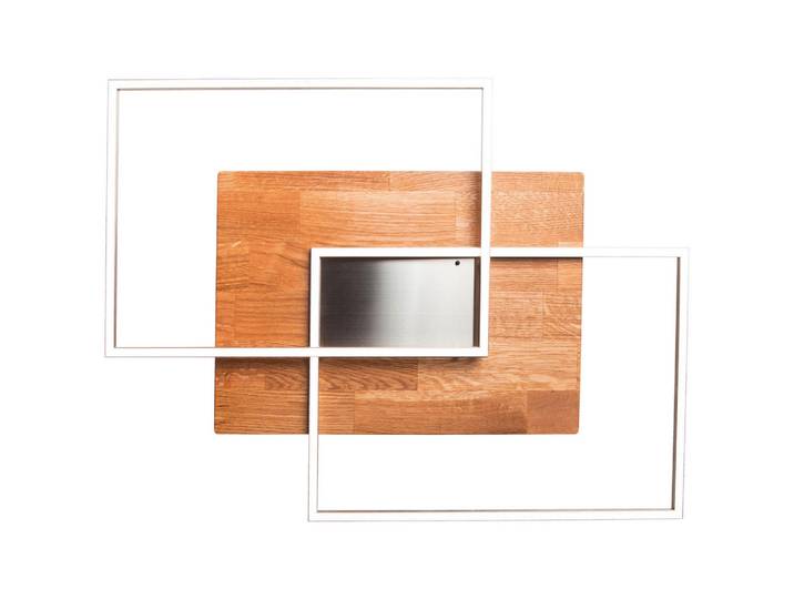 Deckenleuchte Panama, Holz, Metall, massiv, 56x7x75 cm, Lampen & Leuchten, Innenbeleuchtung, Deckenleuchten, Deckenleuchten