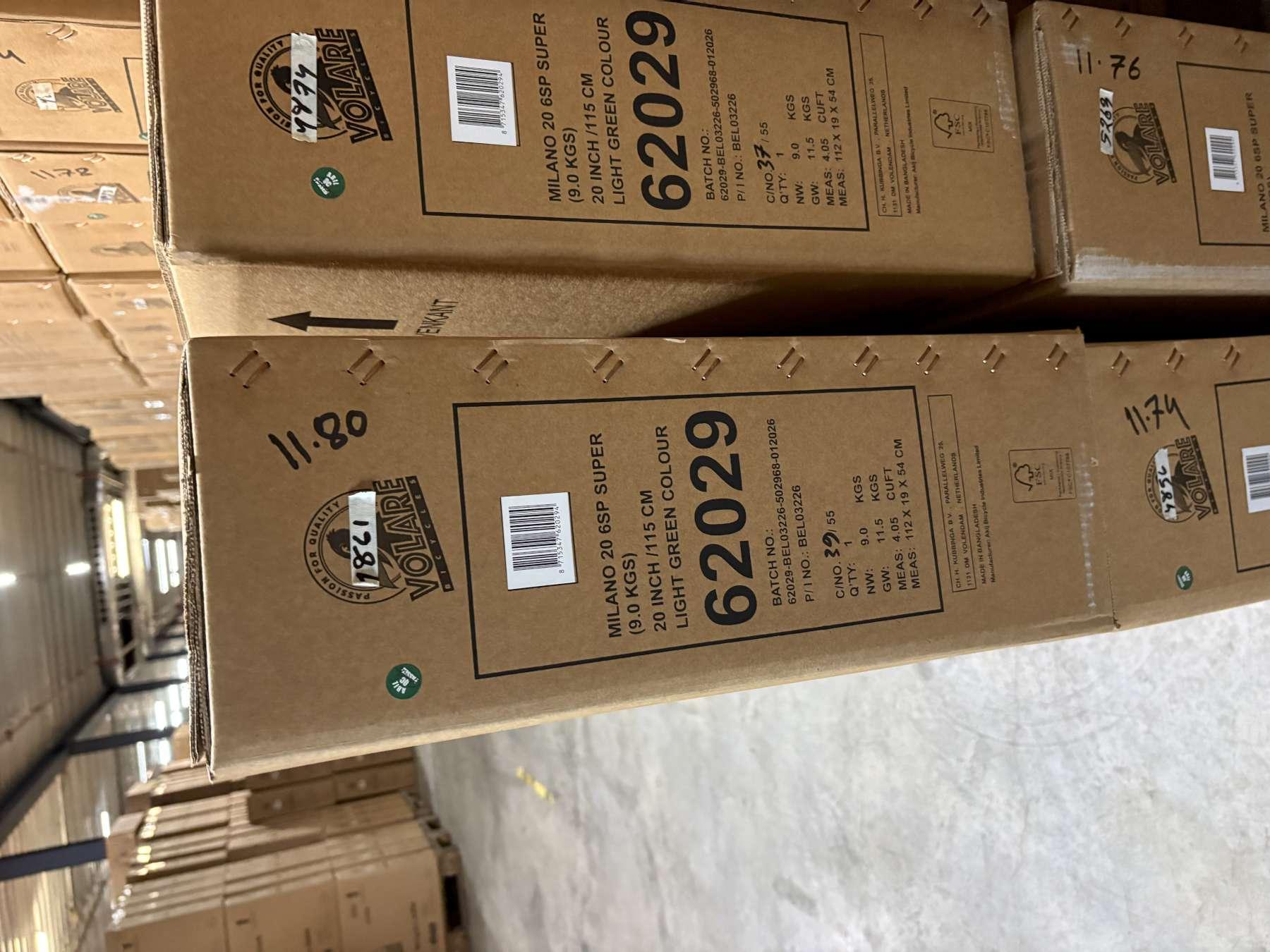 Volare Milano Kinderfahrrad - Mädchenmodell - 20 Zoll - Mintgrün - 6 Gänge - Inklusive em Kabelschlösschen