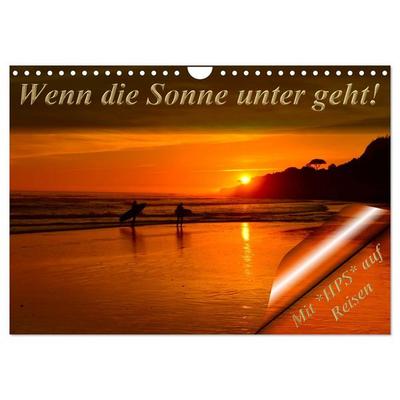 Wenn die Sonne unter geht (Wandkalender 2026 DIN A4 quer), CALVENDO Monatskalender