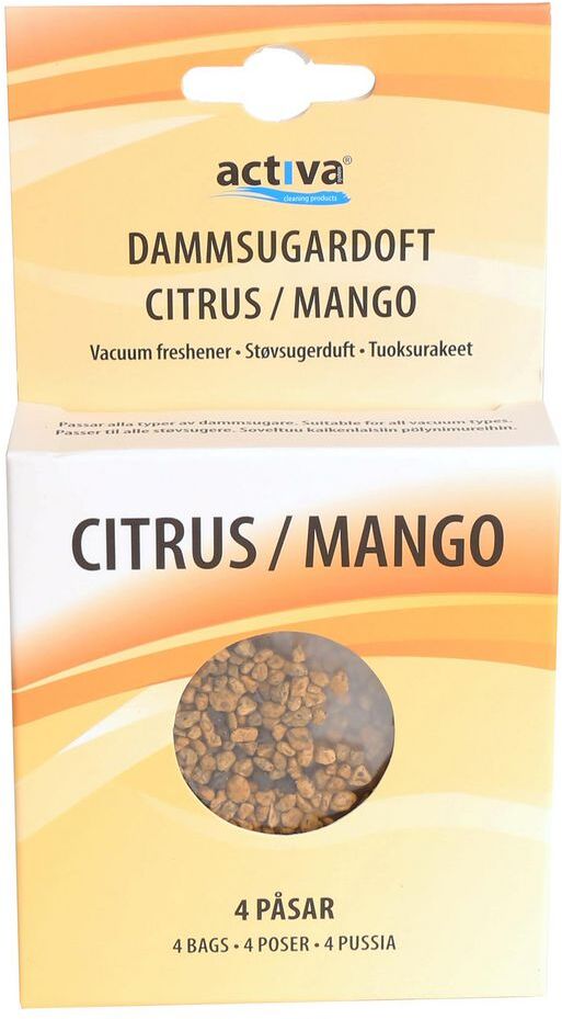 HYGIENTEKNIK Dammsugardoftkulor Citrus Mango 4-pack 4/fp