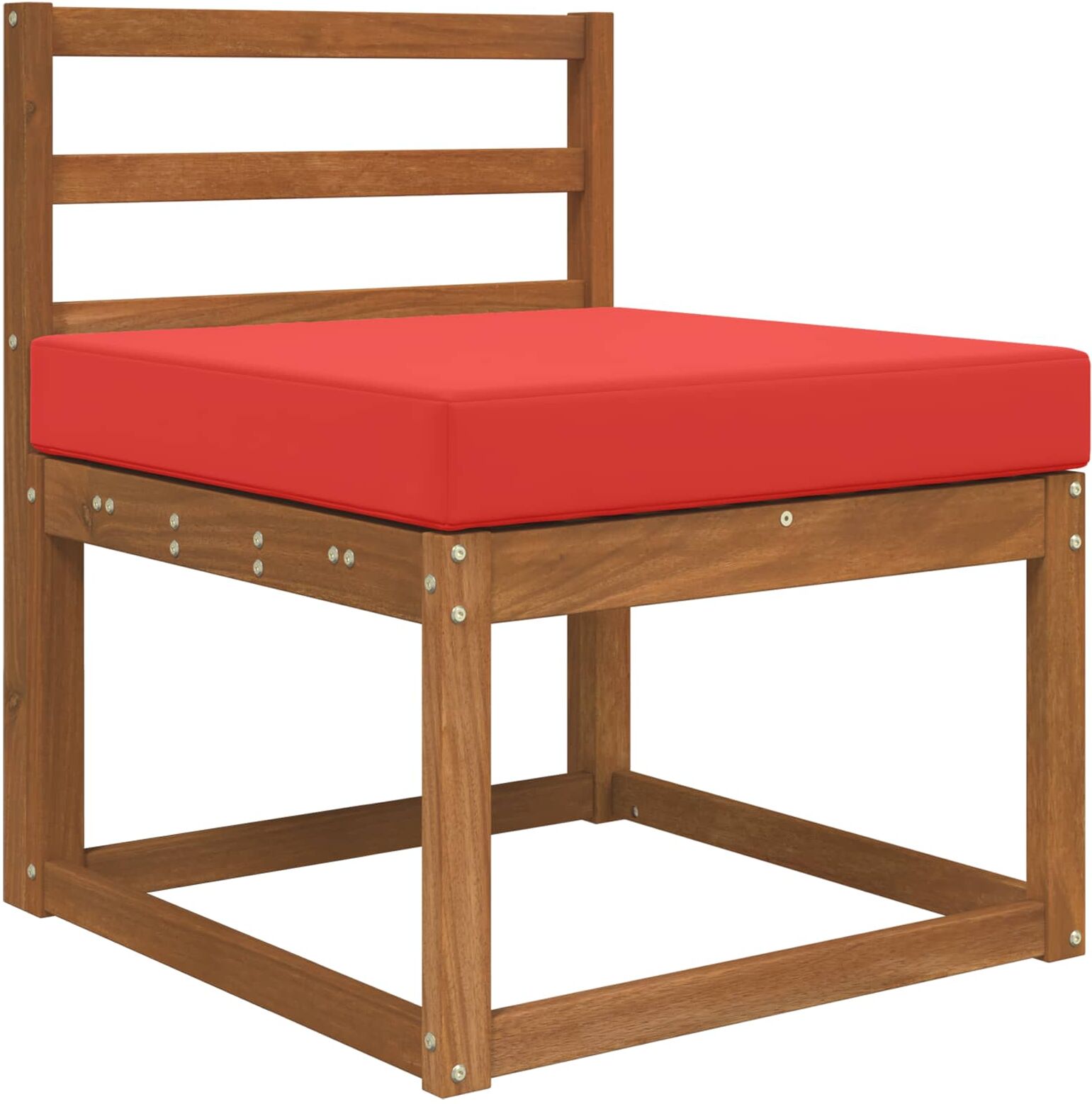 vidaXL Coussin de canapé d'extérieur Polyester Rouge 60 x 60 cm