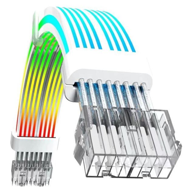 GameMax | PSU Extension cable | VGA/CPU 2x8PIN-B | White (VGA/CPU 2x8PIN-W)