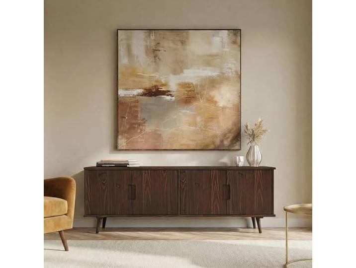 IDIMEX Tivoli Lowboard 150 cm aus Massivholz, Nussbaum Finish - TV Lowboard mit verstellbaren Einlegeböden, Wohnzimmermöbel, Wohnzimmer Sideboard, TV Schrank, robust und alltagstauglich