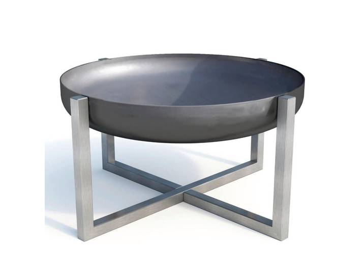 Feuerschale Svenskav Cross XXL 2088, Edelstahlfarben, Metall, 63x35x63 cm, Grüner Punkt, Made in Europe, Handmade in Europe, hitzebeständig, Freizeit & Co, Herbstartikel & Winterartikel