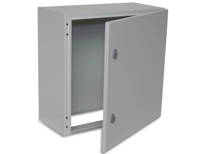 BOXEXPERT Verteilerkasten außen IP66 Stahlblech 500x500x250mm Serie Treva wasserdicht Schaltschrank Stromkasten Schaltkasten Wandschrank Industriegehäuse grau