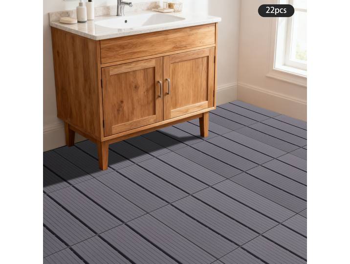22 dalles de terrasse en composite bois-plastique, dalles de terrasse emboîtables DIY 12''x12'', résistantes à l'eau pour l'intérieur et l'extérieur, NOUVEAU