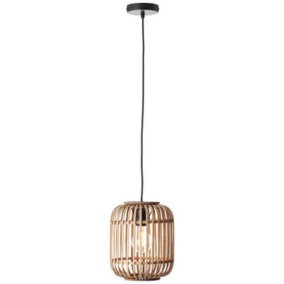 BRILLIANT Pendelleuchte "Woodrow", braun (hellbraun), 1, Ø 21cm H: 130cm, 1 Stk., Leuchten, Bambus Lampe im Boho Stil, 130 x 21 cm, E27, Pendelleuchte