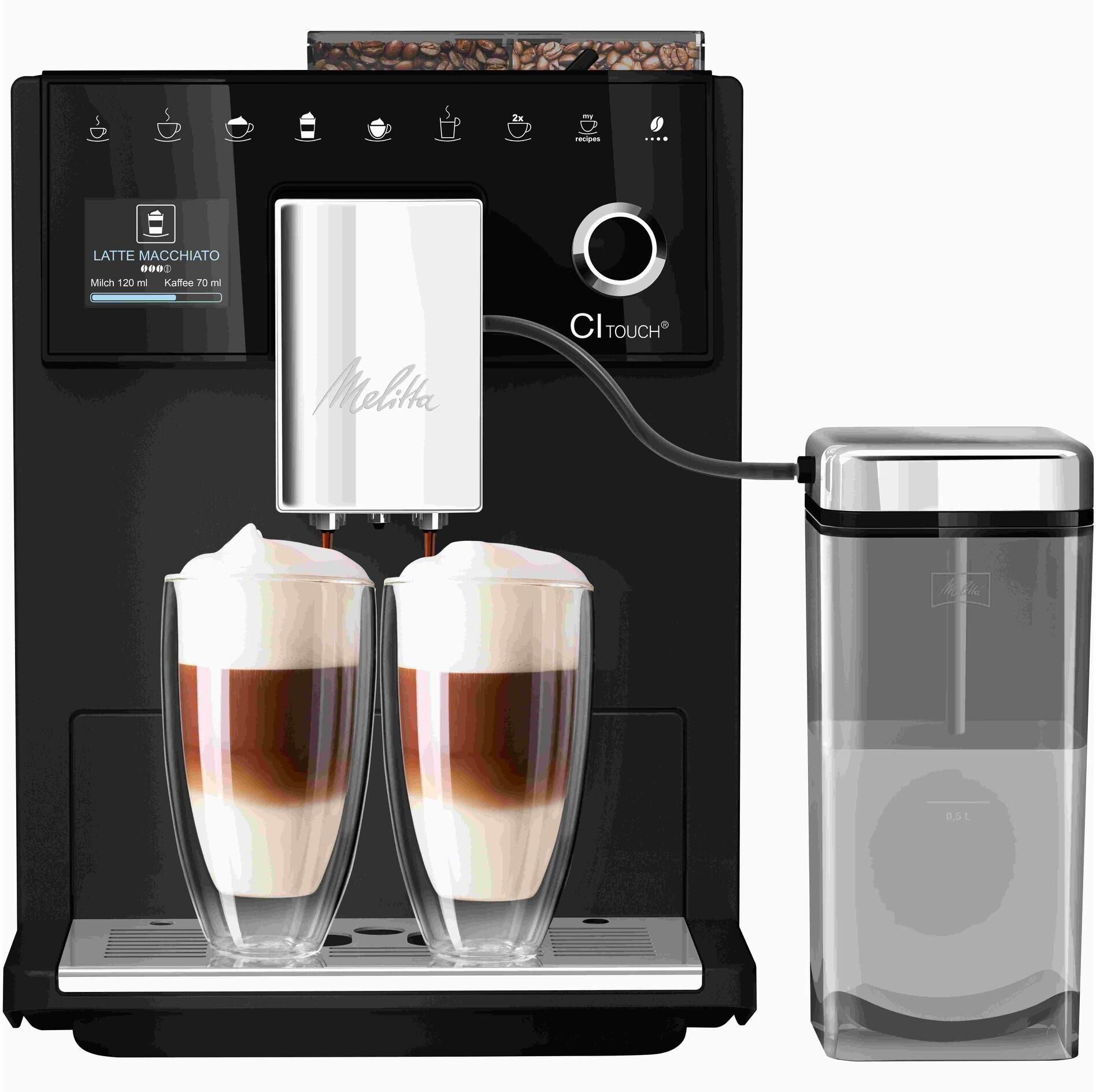 Melitta Kaffeevollautomat "CI Touch", Energieeffizienz: A, schwarz, Kaffeevollautomaten, Kaffeevollautomat schwarz Einheitsgröße