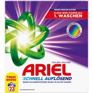 Ariel Waschmittel Color+ Colorwaschmittel, Pulver, schnell auflösend, 1,15 kg, Waschladungen 23