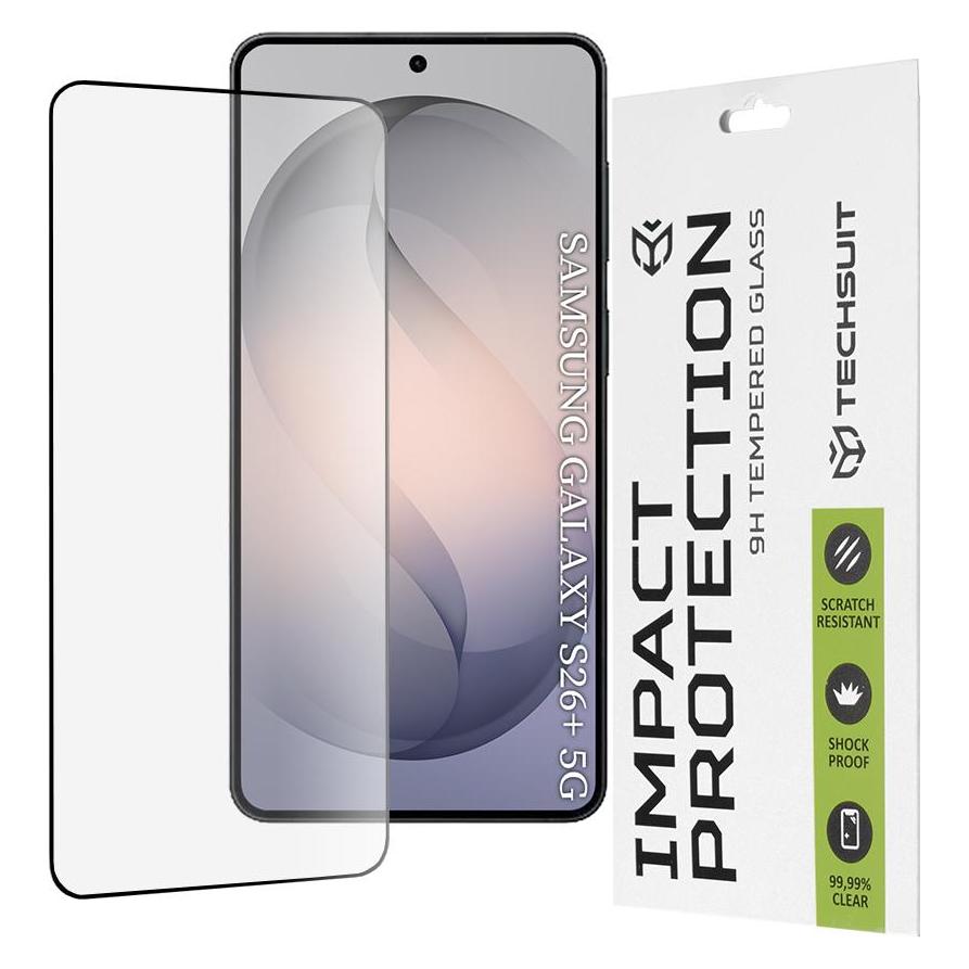 Techsuit - 111D Full Cover / Full Glue Glass - Samsung Galaxy S26 Plus - Black (Samsung Galaxy S26) (64833295)