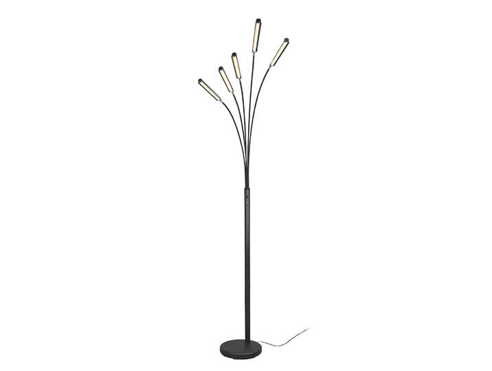 LED-Stehleuchte Reed 31 x 196 x 86cm Schwarz/Schwarz Kunststoffart: Polyethylen Material: Metall, Kunststoff Metallart: Aluminium Oberfläche