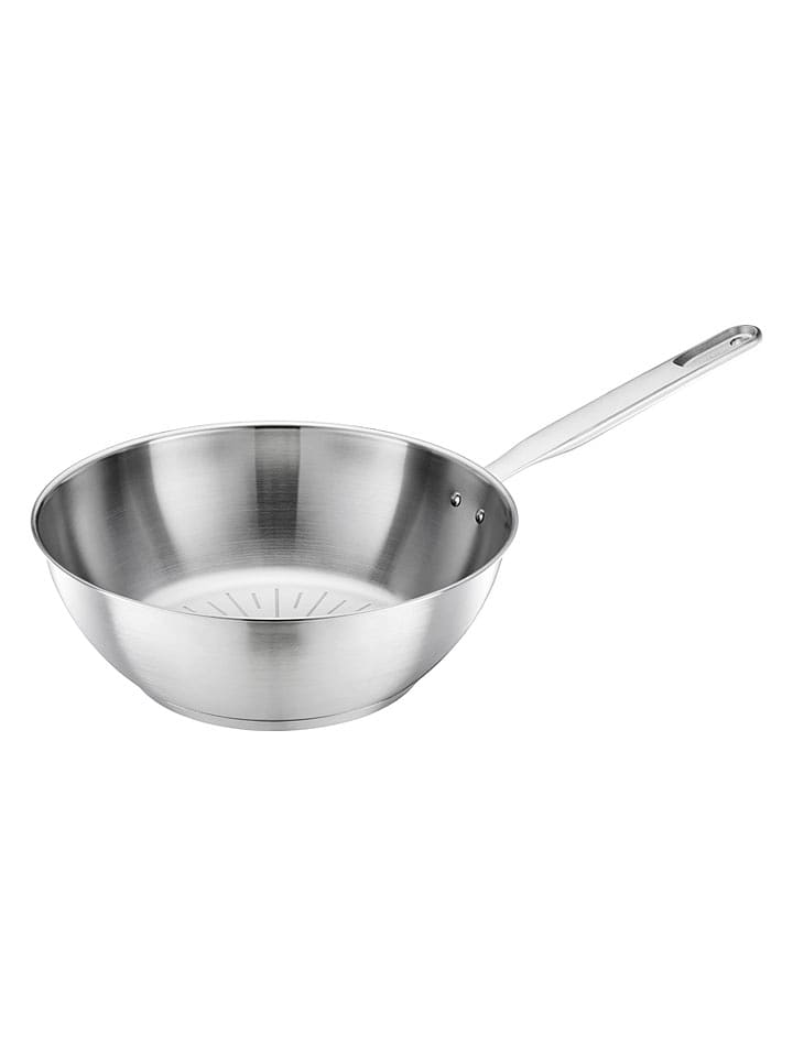 Fiskars Wok-Pfanne ''All Steel Pure'' in Silber - Ø 28 cm - onesize