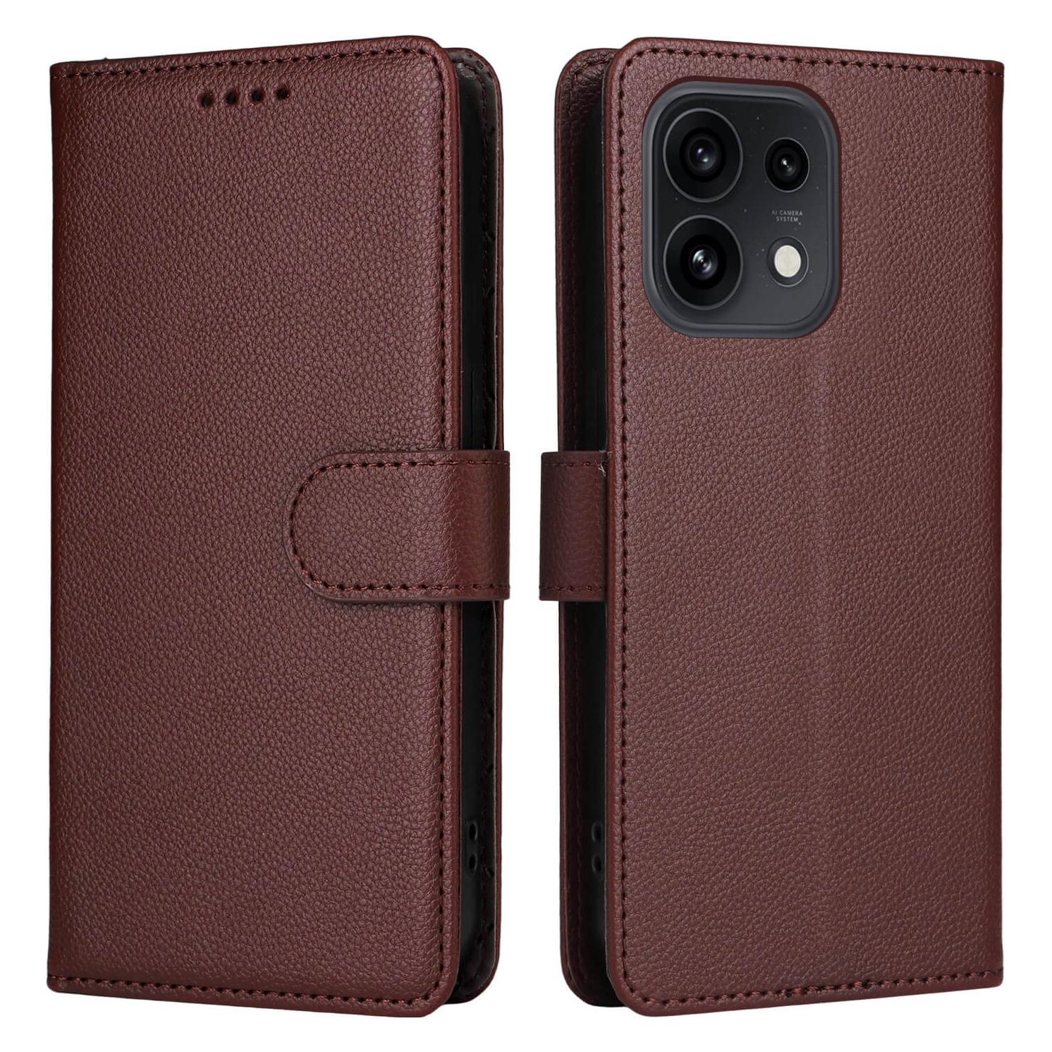 Cover-Discount OPPO Reno16 / Reno16 Pro - Lederoptik-Hülle mit strukturierter Oberfläche (Oppo Reno 16, Oppo Reno 16 Pro) (76481651)