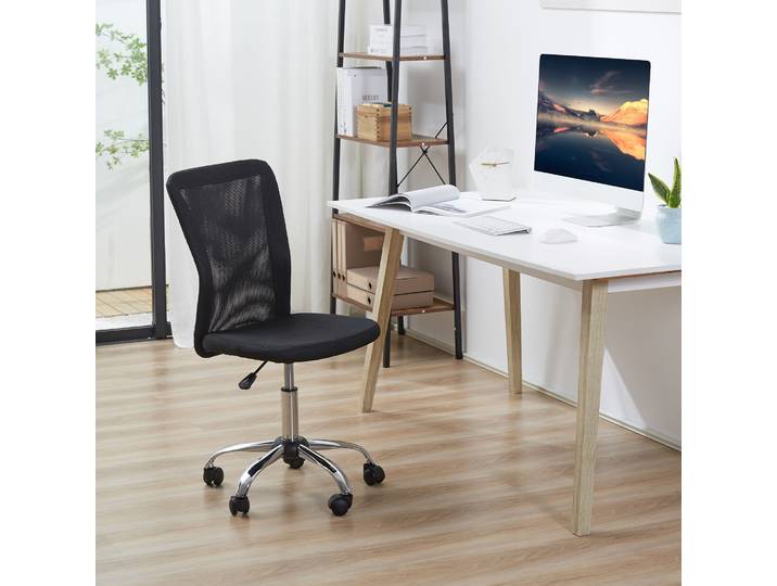 Vinsetto Chaises Bureau Ergonomiques Maille Noir Lot de 2