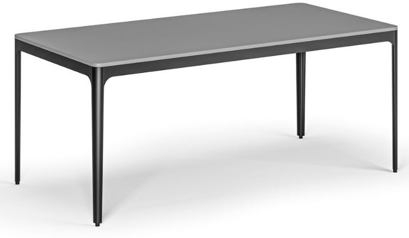 B2B Partner Konferenztisch, Besprechungstisch NOVA, 180 x 90 cm, abgerundete Kanten, Graphit