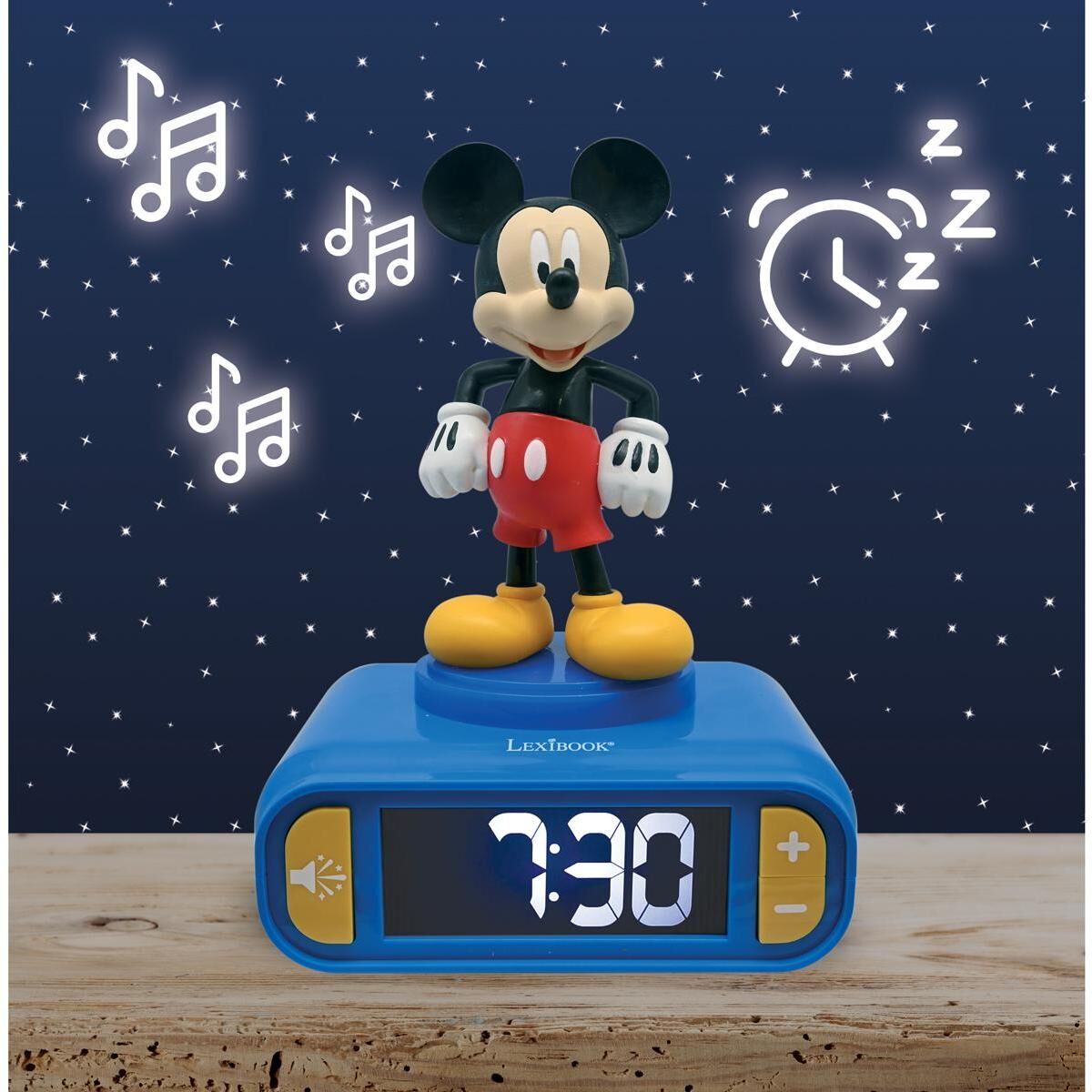 Kinderwecker LEXIBOOK "Mickey Mouse", Baby, blau, Wecker Kinderwecker blau Einheitsgröße