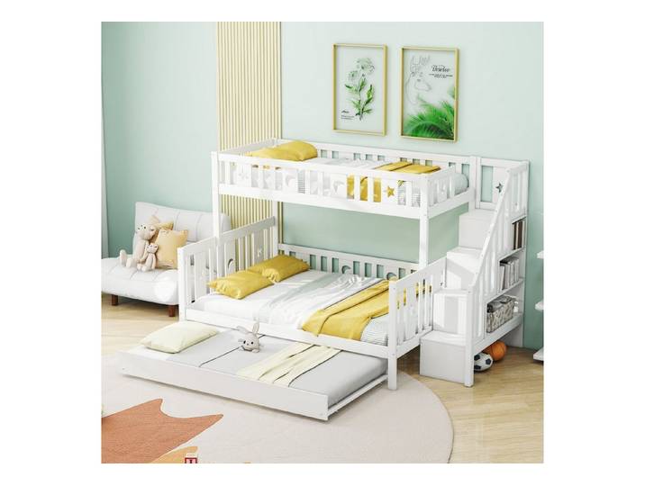 HAUSS SPOLE Etagenbett Etagenbett Holzbett Kinderbett Hochbett Bettrahmen mit Matratze