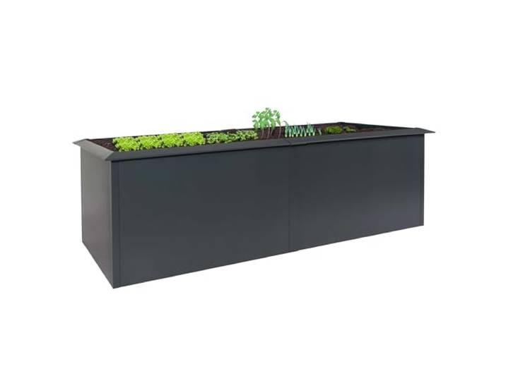 Mendler Hochbeet HWC-N24 Schneckenkante 78x250x90cm anthrazit