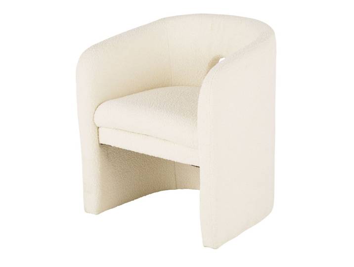 Fauteuil de table bouclettes blanches