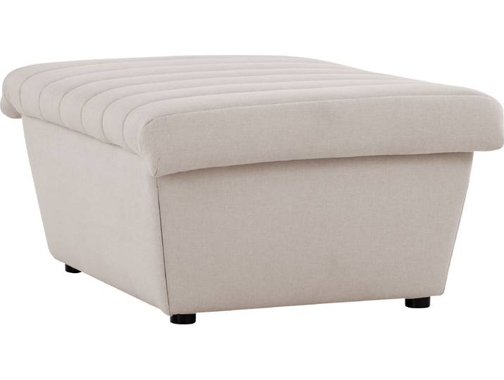 Hocker LOOKS VIII , beige (ecru), B:90cm H:43cm T:105cm, 100% Polyester, LOOKS BY WOLFGANG JOOP, Hocker, Hocker, Quersteppung, passend zur Serie LOOKS VIII