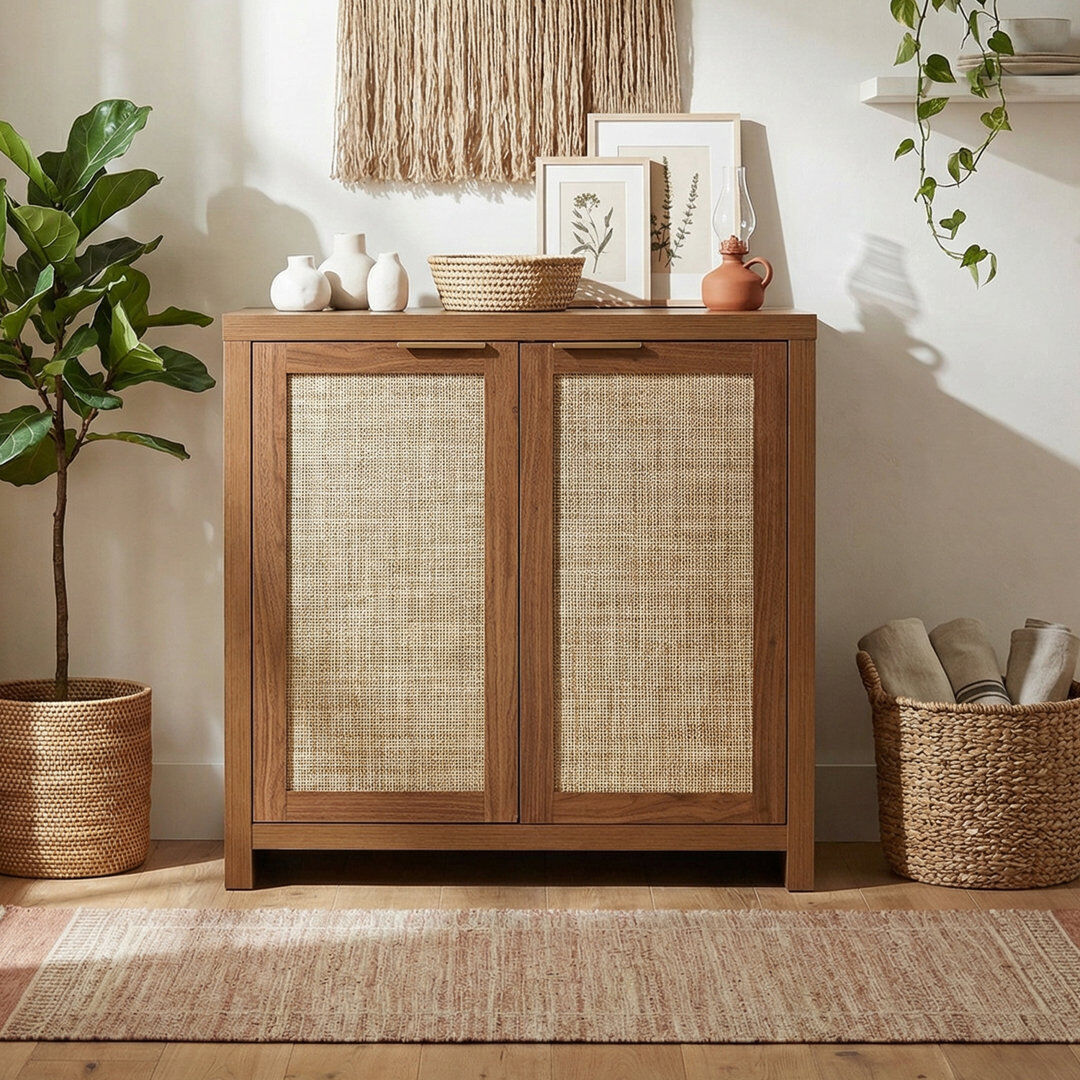 Blue Elephant 80 cm W Sideboard Special Walnut 83cm H X 80cm W X 35cm D