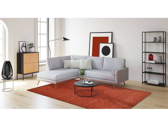 Wollteppich Holi Uni Orange/Terracotta 40 x 60cm Wolle