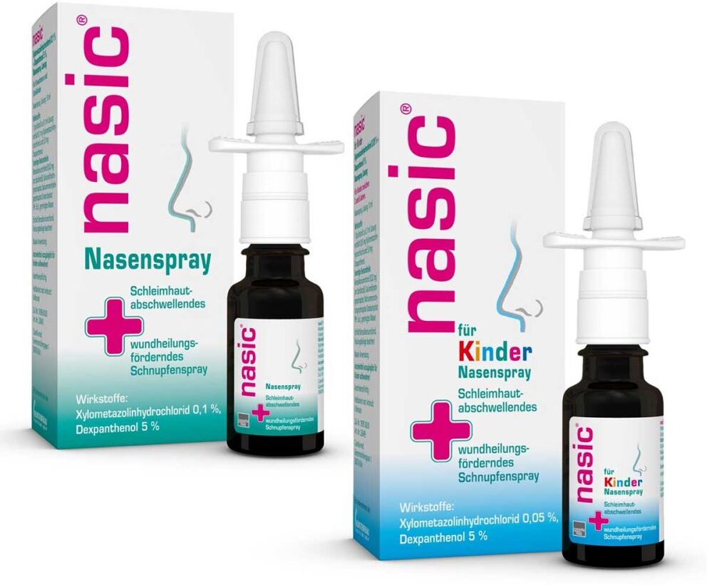 Nasic Nasenspray und Nasic Nasenspray für Kinder 1Pck