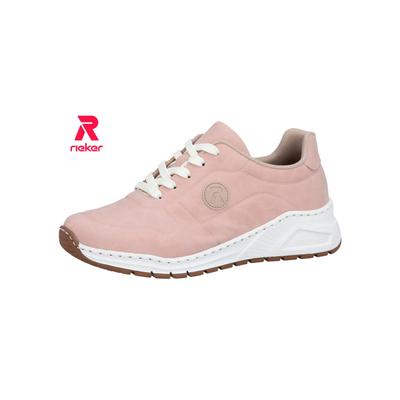 Sneaker RIEKER, Damen, Gr. 40, Textil, rosa (hortensie), Lederimitat, Schuhe Sneaker