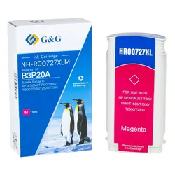 G&G Image Druckerpatrone 727XLM/ B3P20A kompatibel magenta