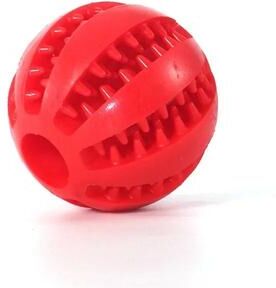 Uplift Picks Natural Rubber Dog Treat Dispensing Ball Interactive Chew Toy For Teeth Cleaning red 5cm