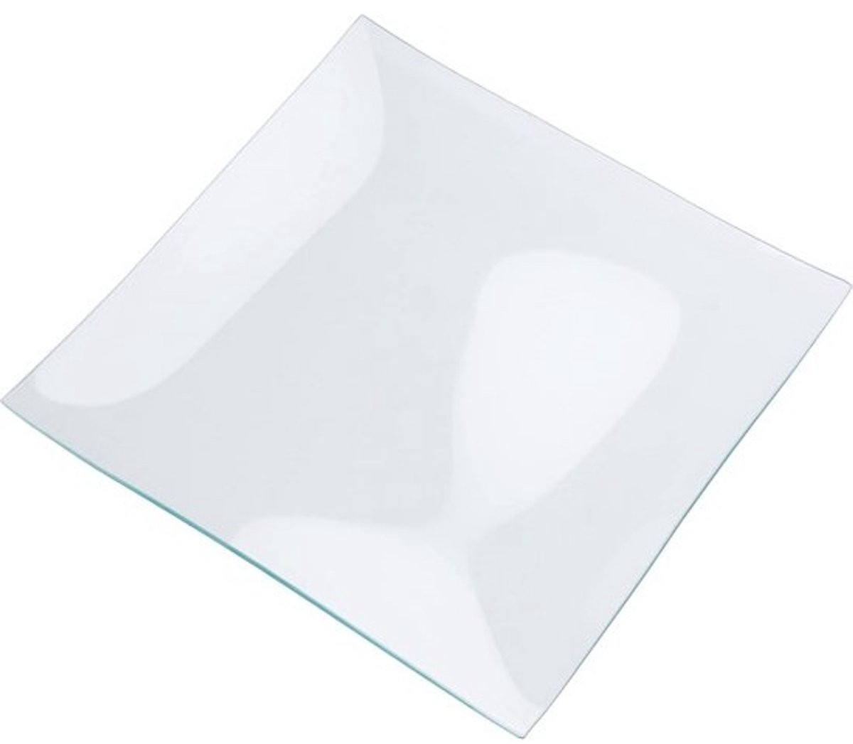 Elegante vierkante glazen plaat voor creatieve decoraties
