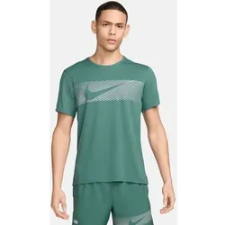 NIKE Herren T-Shirt M NK FLASH MILER TOP, Größe XXL in Grün Grün