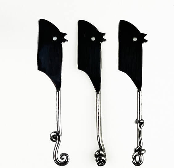 Selbrae House Just Slate Company Mouse Set of 3 Cheese Knives