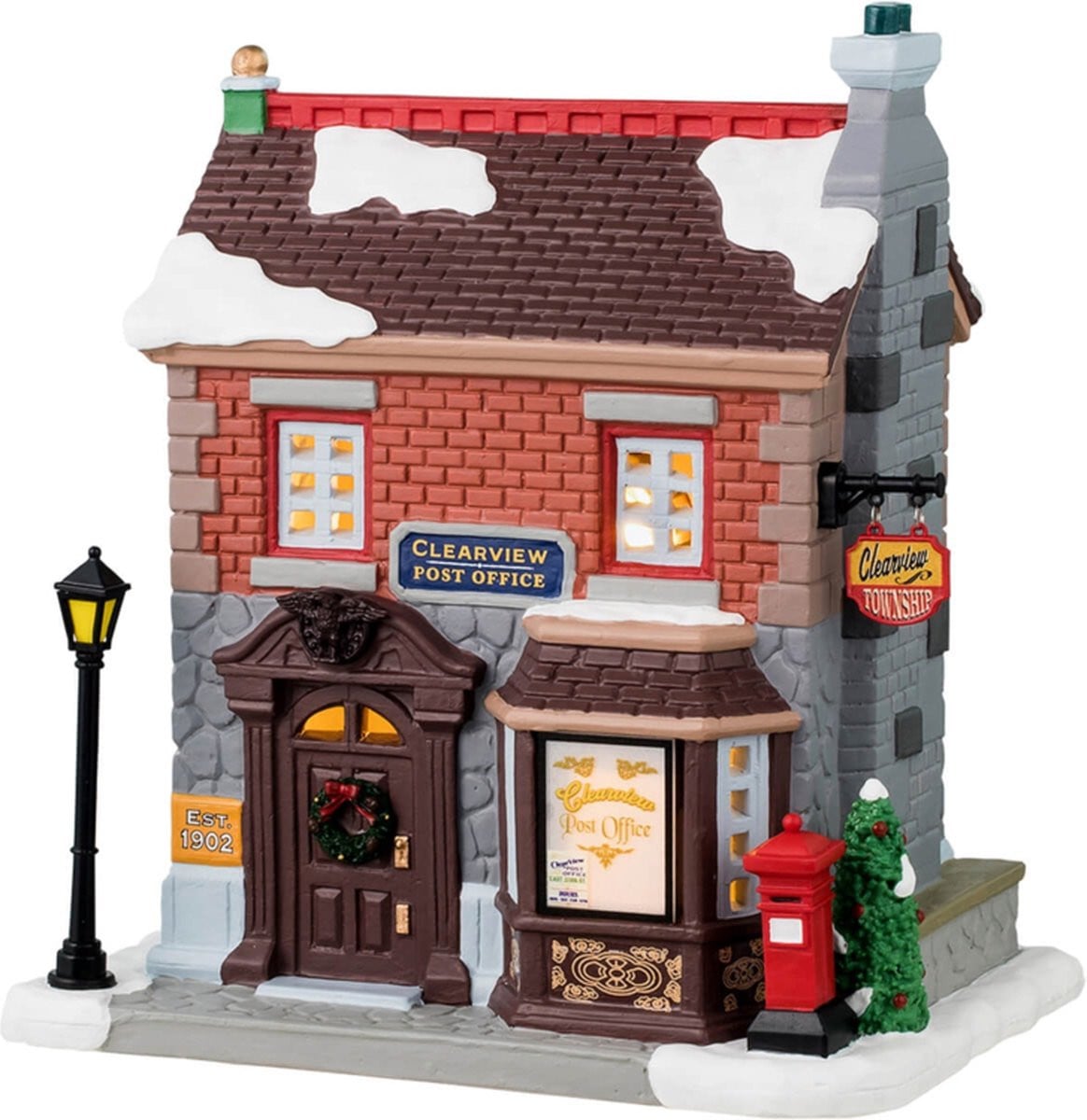 Lemax Clearview Postkantoor Kerstdorp Kerstdecoratie voor op tafel