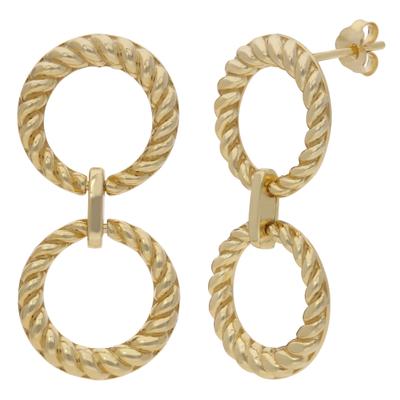 Paar Ohrstecker FIRETTI "Schmuck Geschenk Silber 925 Ohrschmuck Ohrringe Türklopfer", gelbgoldfarben, Ohrringe, Damen, Silber 925 (Sterlingsilber)