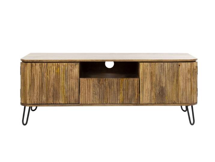 KAWOLA Lowboard SALEMA, Lowboard TV-Board Mango sandfarben 2 Türen 1 Schublade 135x50x40 cm