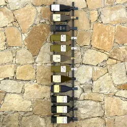 Wand-Weinregal Schwarz Eisen  | vidaXL : Größe - für 24 Flaschen