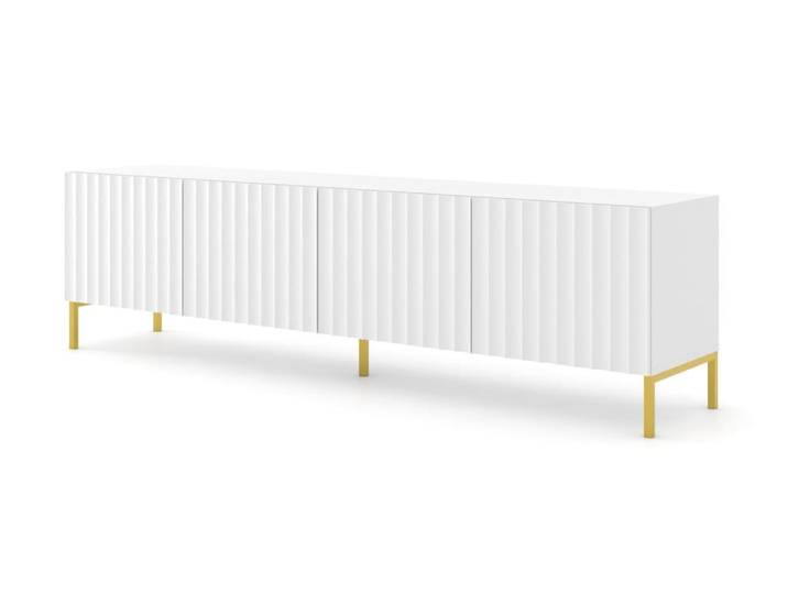 Meuble TV effet bois Blanc