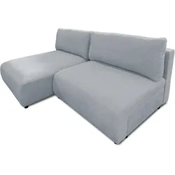 ECKSOFA Sora mit Schlaffunktion, Bettkasten und extra tiefer Komfortzone aus hochwertigem Grau Strukturstoff