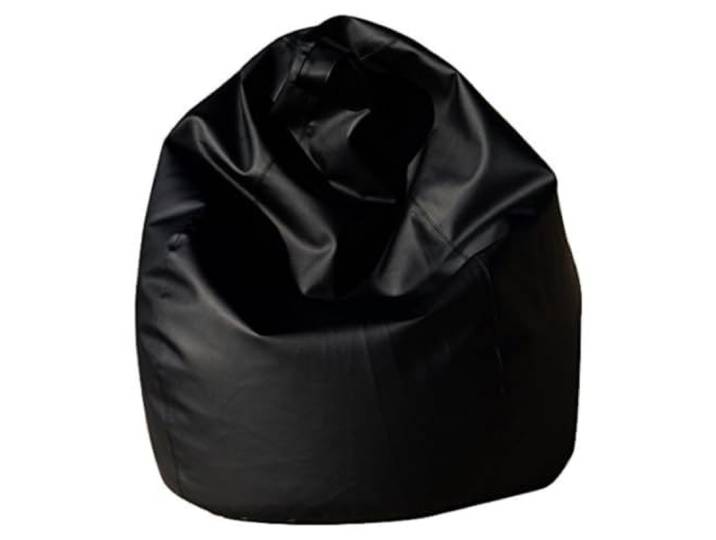 Dmora Einfarbiger Sitzsack, schwarze Farbe, Maße 80 x 120 x 80 cm