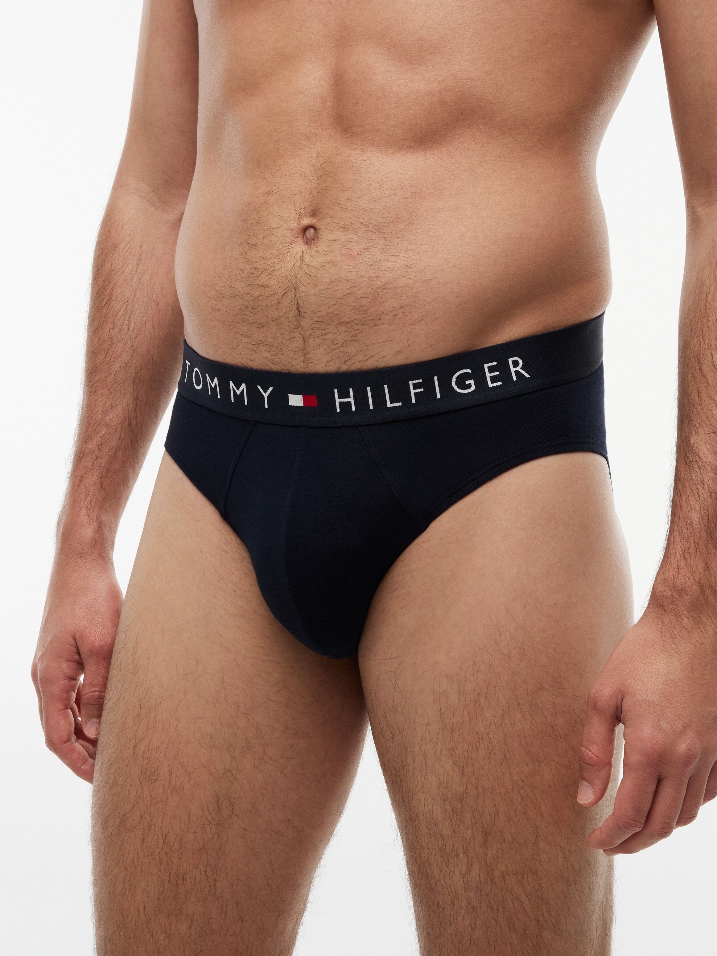 Slip "TH-3P BRIEF", Herren, Gr. M (50), Jersey, blau (desert sky, desert sky, desert sky), Jersey, Obermaterial: 95% Baumwolle, 5% Elasthan, TOMMY HILFIGER UNDERWEAR, körpernah, Unterhosen Slip, mit Tommy Hilfiger Logoschriftzug desert sky, desert sky, de