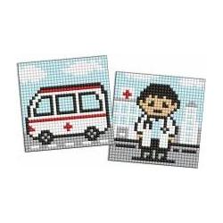 Ideyka Diamant Mosaik Kinderaufkleber - Beruf Arzt (59728609)