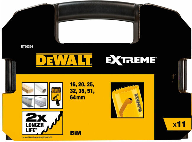 Jeu de scies cloches d'électricien BIM DEWALT, 11 pièces. (DT90354-QZ)